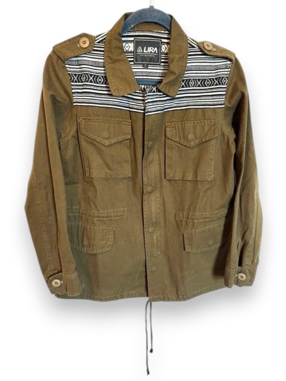 Lira Off Duty Olive Green Army Light Weight Jacket, Size S